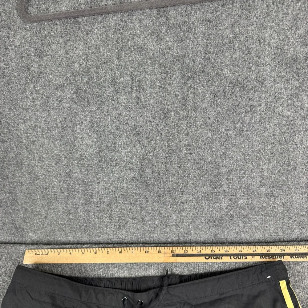 Adidas Capri Pants Mens Size 2XL Black Yellow Stripe Athletic Track Joggers